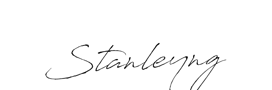 Make a beautiful signature design for name Stanleyng. With this signature (Antro_Vectra) style, you can create a handwritten signature for free. Stanleyng signature style 6 images and pictures png