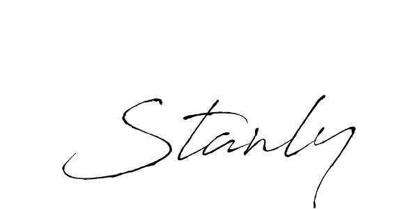 Use a signature maker to create a handwritten signature online. With this signature software, you can design (Antro_Vectra) your own signature for name Stanly. Stanly signature style 6 images and pictures png