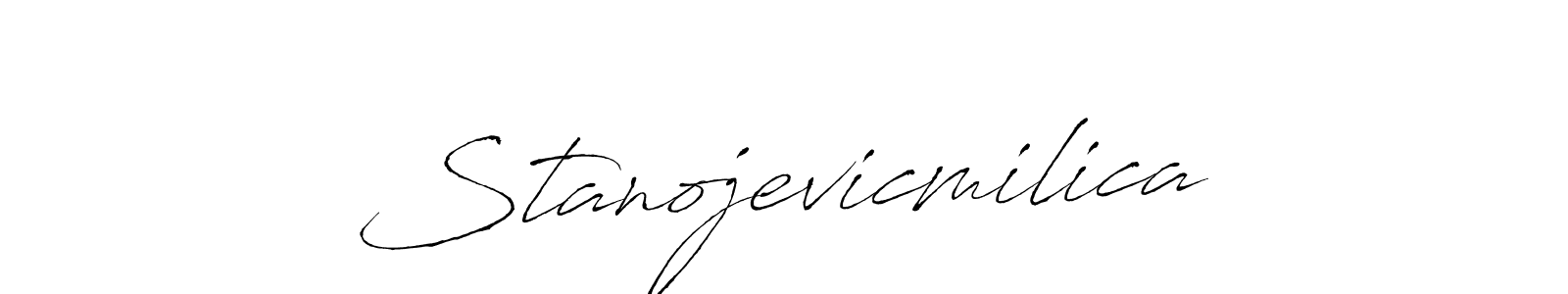 It looks lik you need a new signature style for name Stanojevicmilica. Design unique handwritten (Antro_Vectra) signature with our free signature maker in just a few clicks. Stanojevicmilica signature style 6 images and pictures png