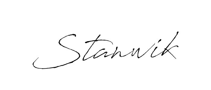 Make a beautiful signature design for name Stanwik. With this signature (Antro_Vectra) style, you can create a handwritten signature for free. Stanwik signature style 6 images and pictures png