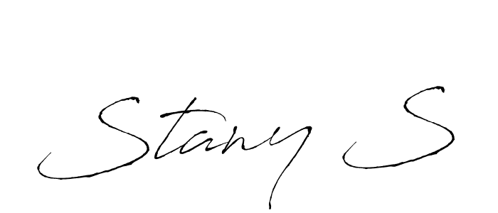 The best way (Antro_Vectra) to make a short signature is to pick only two or three words in your name. The name Stany S include a total of six letters. For converting this name. Stany S signature style 6 images and pictures png