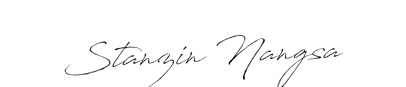Stanzin Nangsa stylish signature style. Best Handwritten Sign (Antro_Vectra) for my name. Handwritten Signature Collection Ideas for my name Stanzin Nangsa. Stanzin Nangsa signature style 6 images and pictures png