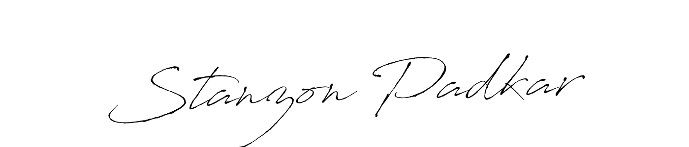 Also we have Stanzon Padkar name is the best signature style. Create professional handwritten signature collection using Antro_Vectra autograph style. Stanzon Padkar signature style 6 images and pictures png