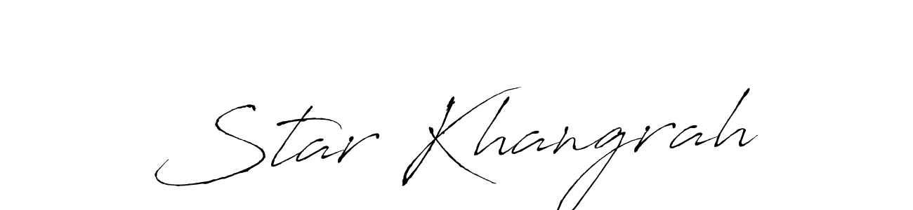 How to make Star Khangrah name signature. Use Antro_Vectra style for creating short signs online. This is the latest handwritten sign. Star Khangrah signature style 6 images and pictures png