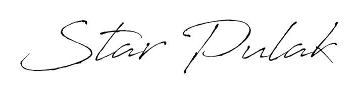 Upgrade your professional image with Star Pulak signature created with Antro_Vectra font. Fast, free, and watermark-free download. Star Pulak signature style 6 images and pictures png