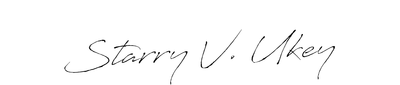 Create a beautiful signature design for name Starry V. Ukey. With this signature (Antro_Vectra) fonts, you can make a handwritten signature for free. Starry V. Ukey signature style 6 images and pictures png