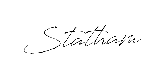 How to Draw Statham signature style? Antro_Vectra is a latest design signature styles for name Statham. Statham signature style 6 images and pictures png