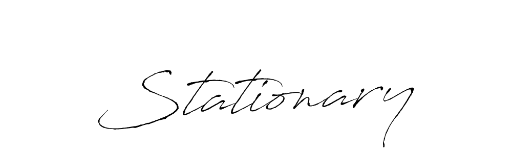 How to make Stationary signature? Antro_Vectra is a professional autograph style. Create handwritten signature for Stationary name. Stationary signature style 6 images and pictures png