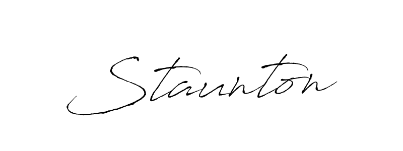 Design your own signature with our free online signature maker. With this signature software, you can create a handwritten (Antro_Vectra) signature for name Staunton. Staunton signature style 6 images and pictures png