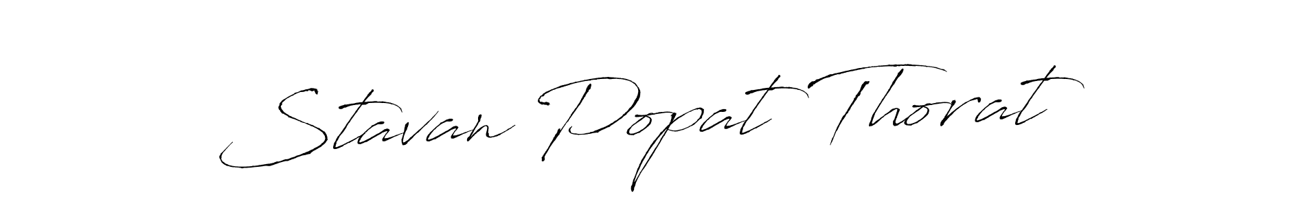 Stavan Popat Thorat stylish signature style. Best Handwritten Sign (Antro_Vectra) for my name. Handwritten Signature Collection Ideas for my name Stavan Popat Thorat. Stavan Popat Thorat signature style 6 images and pictures png