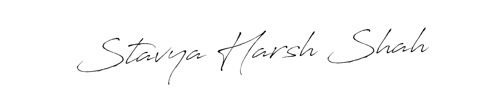 Also You can easily find your signature by using the search form. We will create Stavya Harsh Shah name handwritten signature images for you free of cost using Antro_Vectra sign style. Stavya Harsh Shah signature style 6 images and pictures png