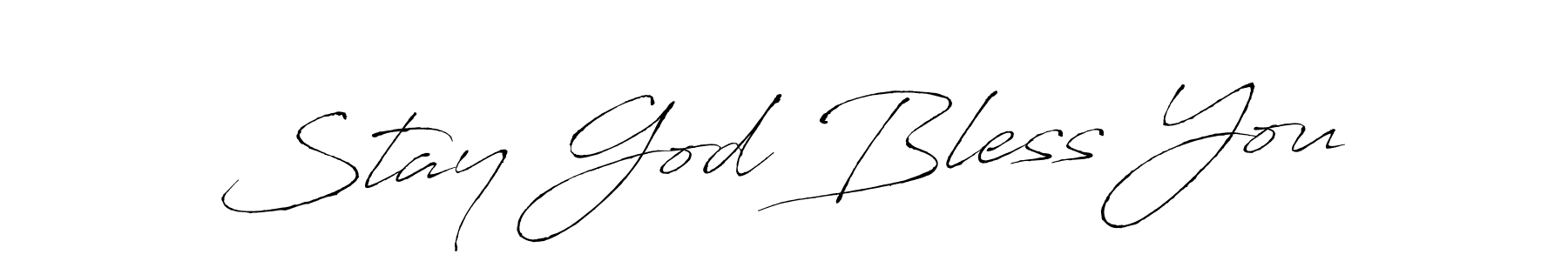 How to make Stay God Bless You signature? Antro_Vectra is a professional autograph style. Create handwritten signature for Stay God Bless You name. Stay God Bless You signature style 6 images and pictures png