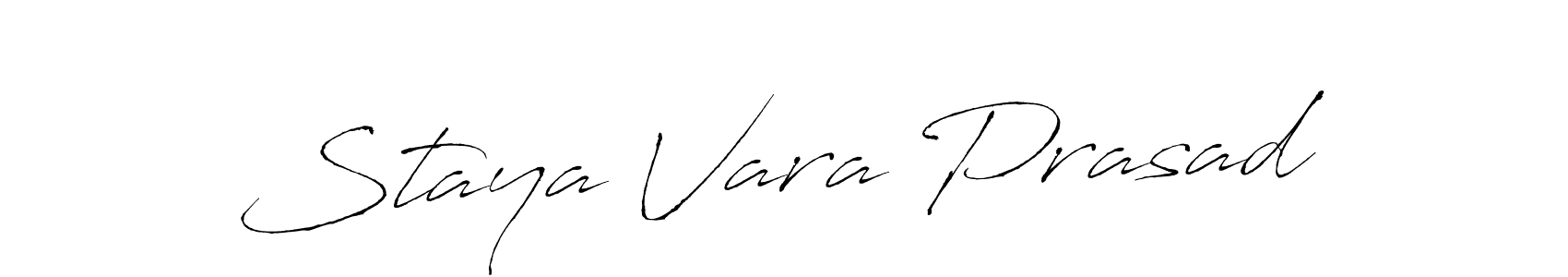 Design your own signature with our free online signature maker. With this signature software, you can create a handwritten (Antro_Vectra) signature for name Staya Vara Prasad. Staya Vara Prasad signature style 6 images and pictures png