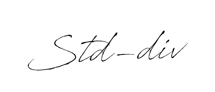 Also You can easily find your signature by using the search form. We will create Std-div name handwritten signature images for you free of cost using Antro_Vectra sign style. Std-div signature style 6 images and pictures png