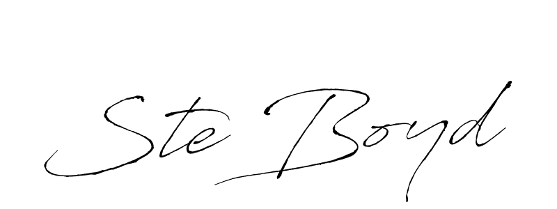 Design your own signature with our free online signature maker. With this signature software, you can create a handwritten (Antro_Vectra) signature for name Ste Boyd. Ste Boyd signature style 6 images and pictures png