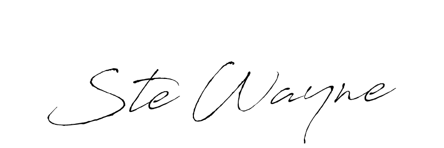 Also You can easily find your signature by using the search form. We will create Ste Wayne name handwritten signature images for you free of cost using Antro_Vectra sign style. Ste Wayne signature style 6 images and pictures png