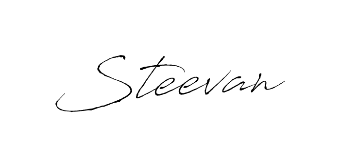 Use a signature maker to create a handwritten signature online. With this signature software, you can design (Antro_Vectra) your own signature for name Steevan. Steevan signature style 6 images and pictures png