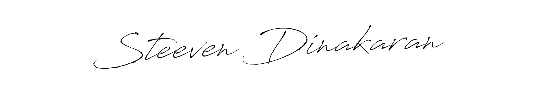 How to make Steeven Dinakaran name signature. Use Antro_Vectra style for creating short signs online. This is the latest handwritten sign. Steeven Dinakaran signature style 6 images and pictures png