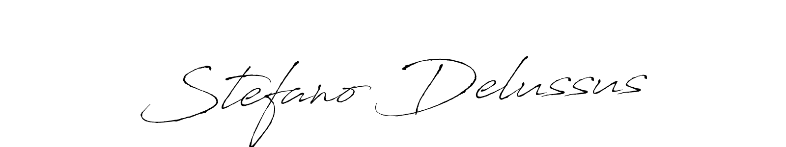 Make a beautiful signature design for name Stefano Delussus. With this signature (Antro_Vectra) style, you can create a handwritten signature for free. Stefano Delussus signature style 6 images and pictures png