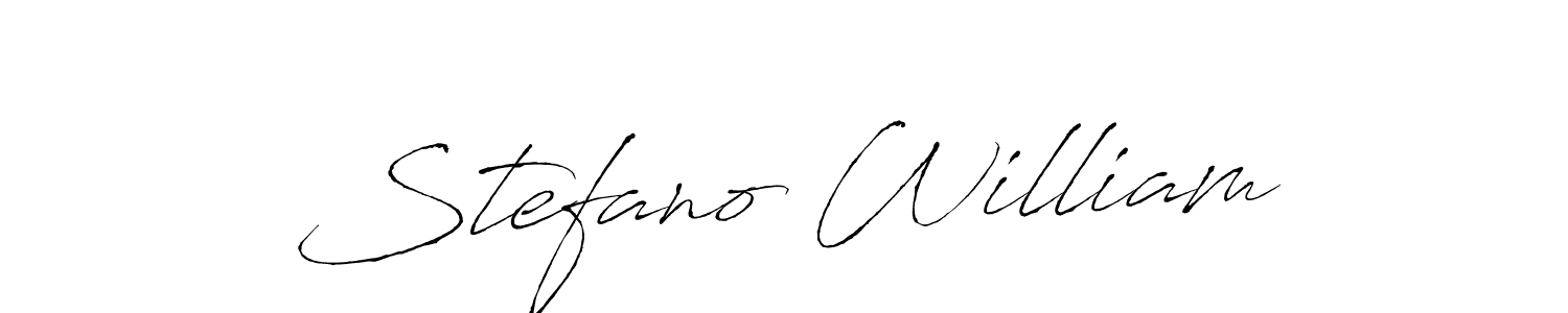 Make a beautiful signature design for name Stefano William. With this signature (Antro_Vectra) style, you can create a handwritten signature for free. Stefano William signature style 6 images and pictures png