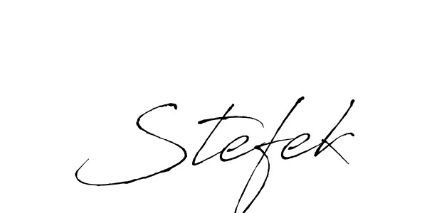 Design your own signature with our free online signature maker. With this signature software, you can create a handwritten (Antro_Vectra) signature for name Stefek. Stefek signature style 6 images and pictures png