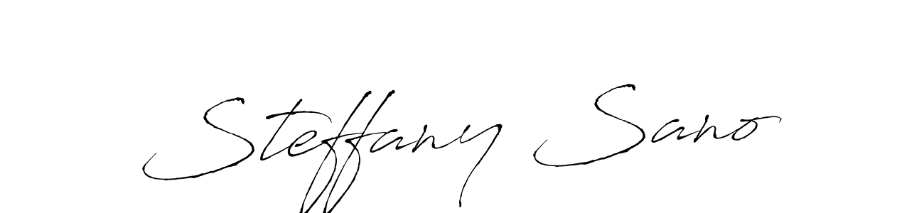 Similarly Antro_Vectra is the best handwritten signature design. Signature creator online .You can use it as an online autograph creator for name Steffany Sano. Steffany Sano signature style 6 images and pictures png