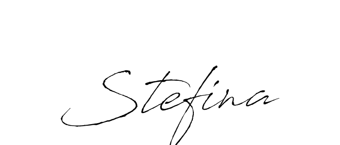 Create a beautiful signature design for name Stefina. With this signature (Antro_Vectra) fonts, you can make a handwritten signature for free. Stefina signature style 6 images and pictures png