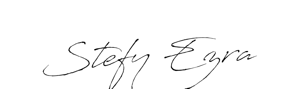 Make a beautiful signature design for name Stefy Ezra. With this signature (Antro_Vectra) style, you can create a handwritten signature for free. Stefy Ezra signature style 6 images and pictures png