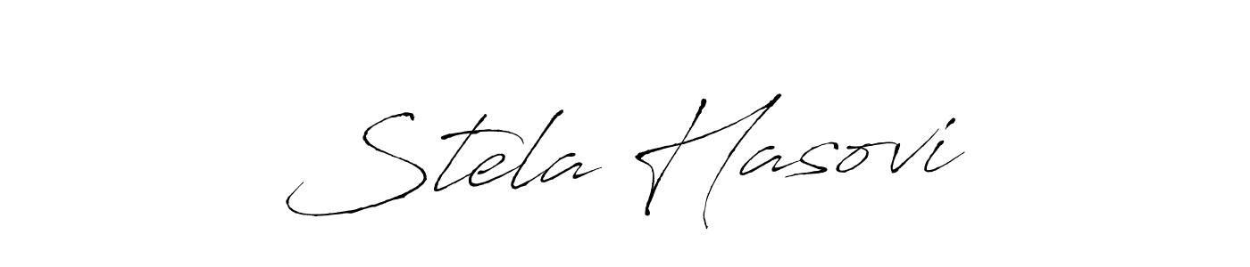 Make a beautiful signature design for name Stela Hasović. With this signature (Antro_Vectra) style, you can create a handwritten signature for free. Stela Hasović signature style 6 images and pictures png