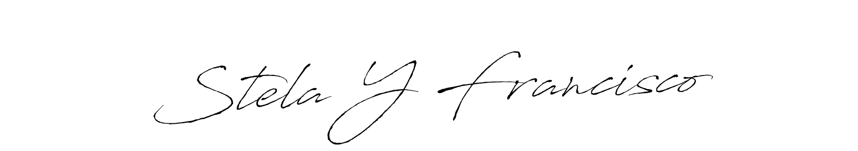 Create a beautiful signature design for name Stela Y Francisco. With this signature (Antro_Vectra) fonts, you can make a handwritten signature for free. Stela Y Francisco signature style 6 images and pictures png