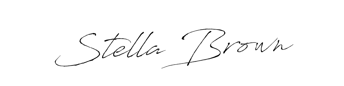 Design your own signature with our free online signature maker. With this signature software, you can create a handwritten (Antro_Vectra) signature for name Stella Brown. Stella Brown signature style 6 images and pictures png