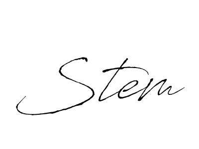 Stem stylish signature style. Best Handwritten Sign (Antro_Vectra) for my name. Handwritten Signature Collection Ideas for my name Stem. Stem signature style 6 images and pictures png