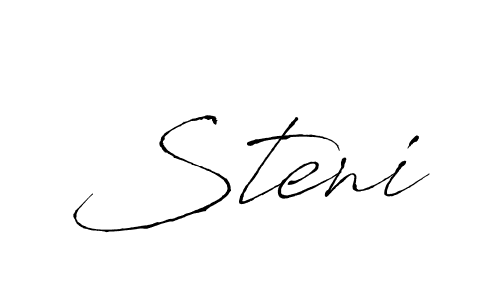 How to make Steni signature? Antro_Vectra is a professional autograph style. Create handwritten signature for Steni name. Steni signature style 6 images and pictures png