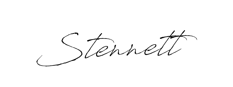 How to make Stennett signature? Antro_Vectra is a professional autograph style. Create handwritten signature for Stennett name. Stennett signature style 6 images and pictures png