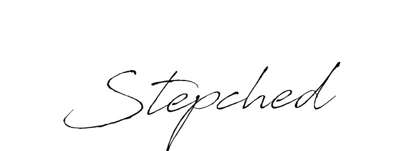 Create a beautiful signature design for name Stepched. With this signature (Antro_Vectra) fonts, you can make a handwritten signature for free. Stepched signature style 6 images and pictures png