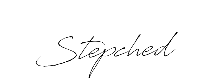 Create a beautiful signature design for name Stepched. With this signature (Antro_Vectra) fonts, you can make a handwritten signature for free. Stepched signature style 6 images and pictures png