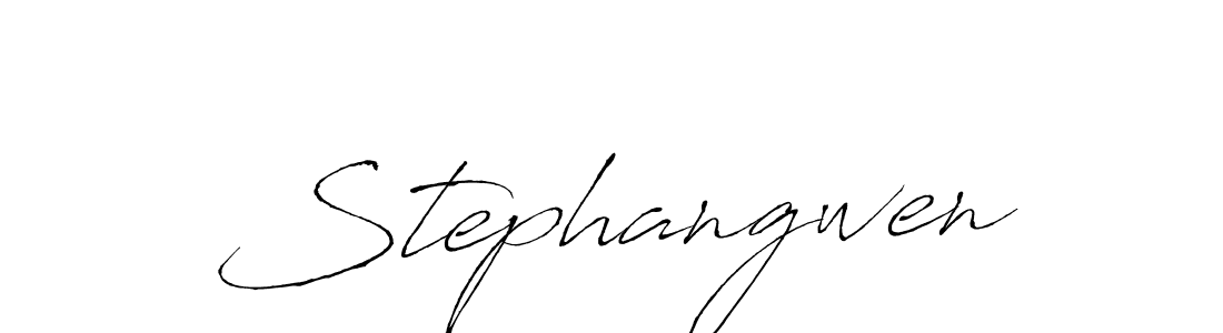 How to make Stephangwen name signature. Use Antro_Vectra style for creating short signs online. This is the latest handwritten sign. Stephangwen signature style 6 images and pictures png