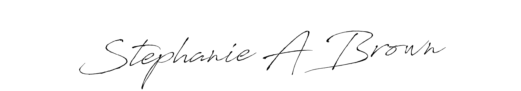 Create a beautiful signature design for name Stephanie A Brown. With this signature (Antro_Vectra) fonts, you can make a handwritten signature for free. Stephanie A Brown signature style 6 images and pictures png