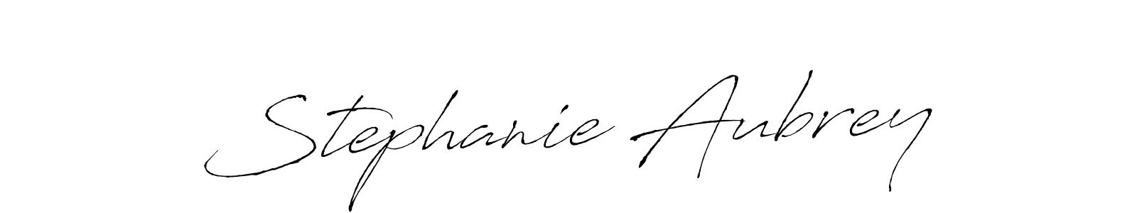 Stephanie Aubrey stylish signature style. Best Handwritten Sign (Antro_Vectra) for my name. Handwritten Signature Collection Ideas for my name Stephanie Aubrey. Stephanie Aubrey signature style 6 images and pictures png