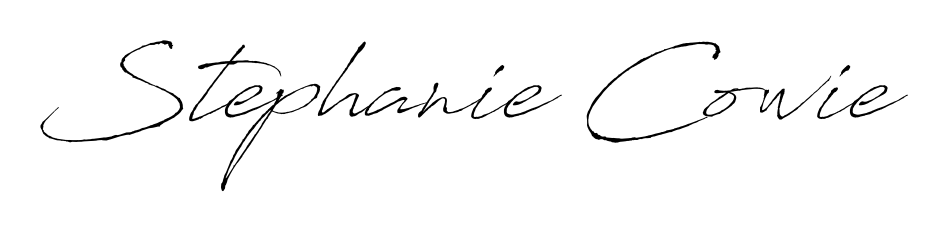 The Antro_Vectra typeface gives name Stephanie Cowie a refined look. Suitable for certificates, diplomas, and official verification. Stephanie Cowie signature style 6 images and pictures png