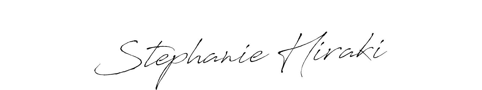 Stephanie Hiraki stylish signature style. Best Handwritten Sign (Antro_Vectra) for my name. Handwritten Signature Collection Ideas for my name Stephanie Hiraki. Stephanie Hiraki signature style 6 images and pictures png
