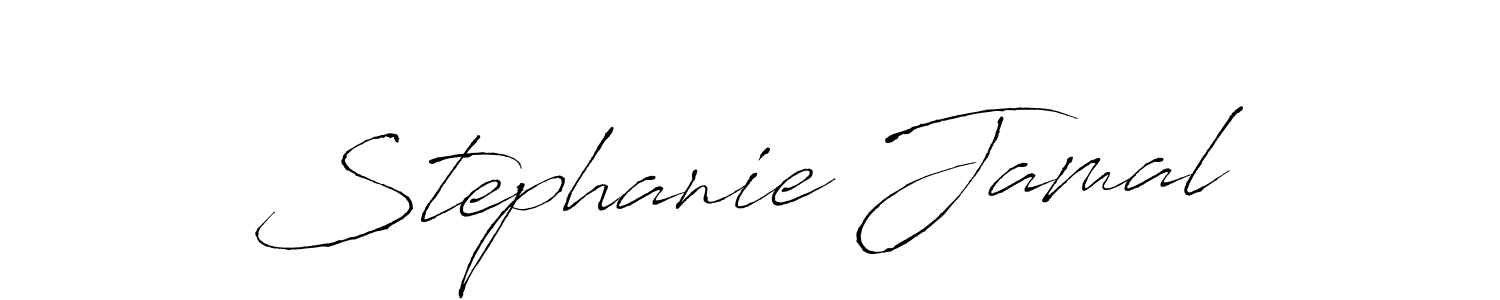 Make a beautiful signature design for name Stephanie Jamal. With this signature (Antro_Vectra) style, you can create a handwritten signature for free. Stephanie Jamal signature style 6 images and pictures png