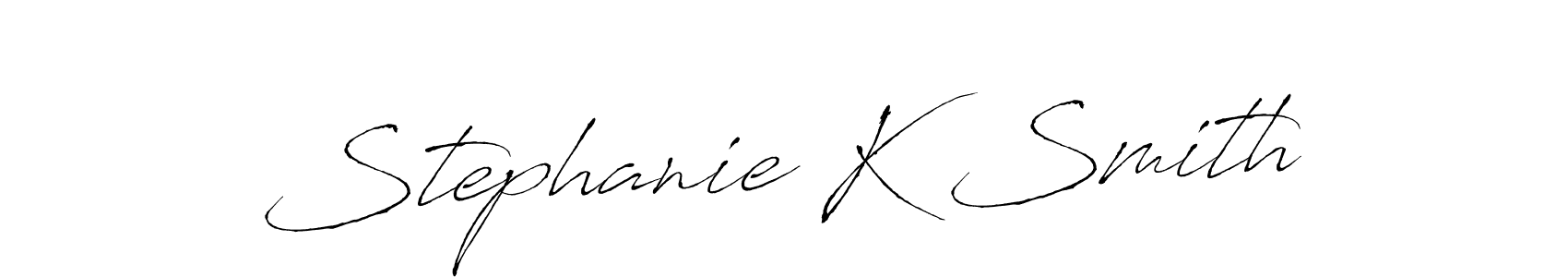 Stephanie K Smith stylish signature style. Best Handwritten Sign (Antro_Vectra) for my name. Handwritten Signature Collection Ideas for my name Stephanie K Smith. Stephanie K Smith signature style 6 images and pictures png