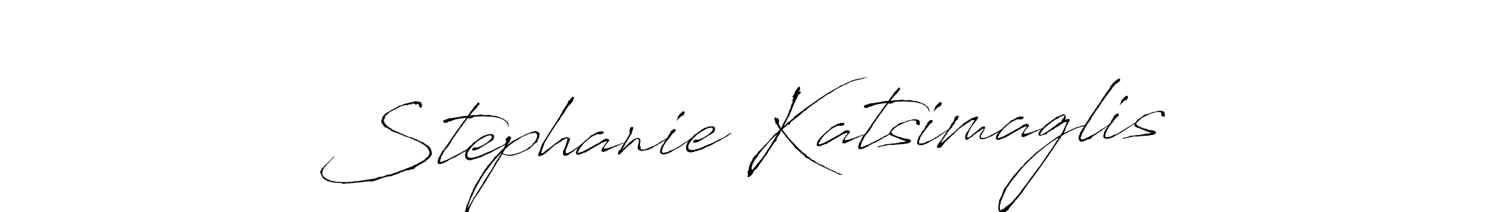 Stephanie Katsimaglis stylish signature style. Best Handwritten Sign (Antro_Vectra) for my name. Handwritten Signature Collection Ideas for my name Stephanie Katsimaglis. Stephanie Katsimaglis signature style 6 images and pictures png