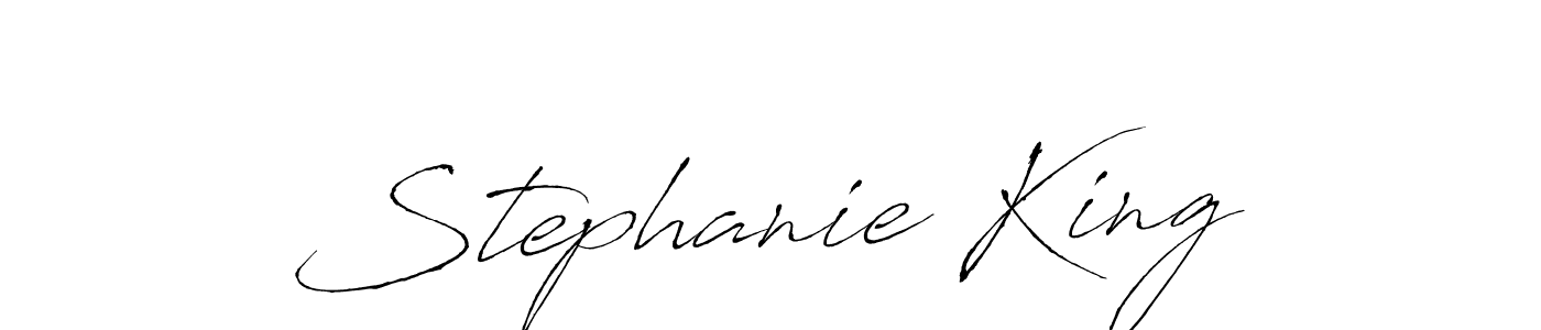 How to make Stephanie King name signature. Use Antro_Vectra style for creating short signs online. This is the latest handwritten sign. Stephanie King signature style 6 images and pictures png