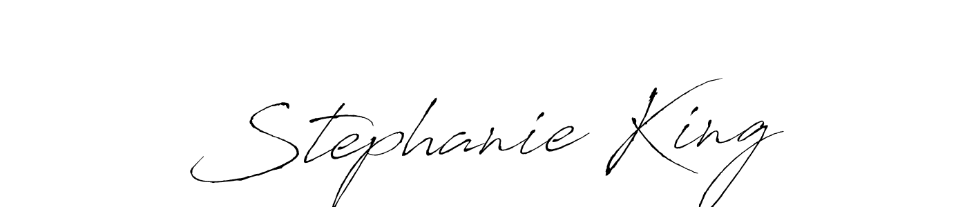 How to make Stephanie King name signature. Use Antro_Vectra style for creating short signs online. This is the latest handwritten sign. Stephanie King signature style 6 images and pictures png