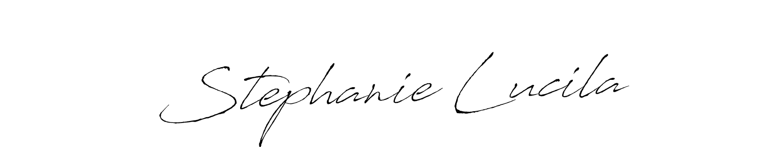 You should practise on your own different ways (Antro_Vectra) to write your name (Stephanie Lucila) in signature. don't let someone else do it for you. Stephanie Lucila signature style 6 images and pictures png