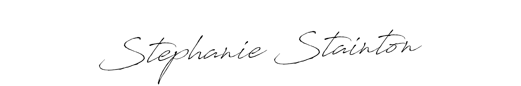 Design your own signature with our free online signature maker. With this signature software, you can create a handwritten (Antro_Vectra) signature for name Stephanie Stainton. Stephanie Stainton signature style 6 images and pictures png