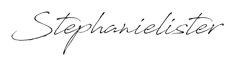 Transform the name Stephanielister into a signature masterpiece using Antro_Vectra font. Ideal for photographers, artists, and creators looking for watermarks. Stephanielister signature style 6 images and pictures png