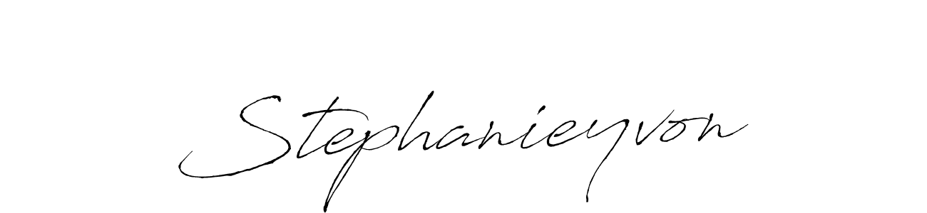 Make a beautiful signature design for name Stephanieyvon. With this signature (Antro_Vectra) style, you can create a handwritten signature for free. Stephanieyvon signature style 6 images and pictures png